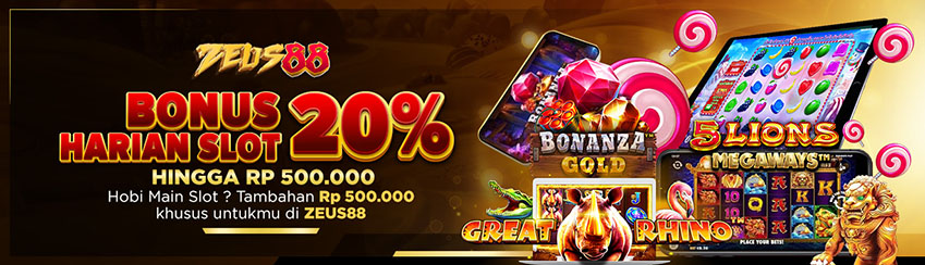 RELOAD HARIAN 20% - SLOT HINGGA RP 500.000